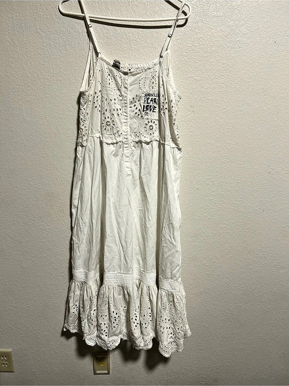 Magnolia Pearl Esti Eyelet Cami Dress White Maxi Dress